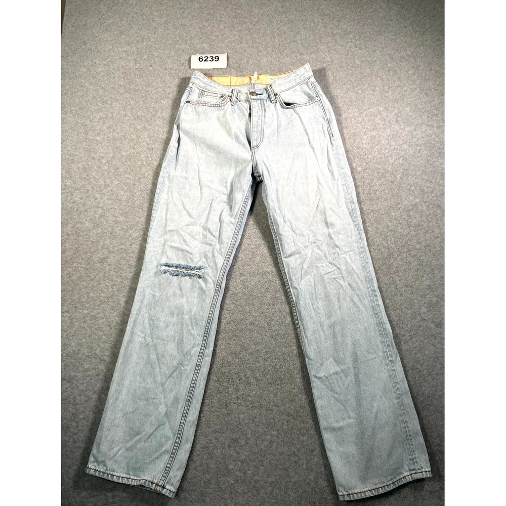 rag & bone Jeans Womens 28 Blueโ Denim Cotton Alex High Rise Straight Distressed